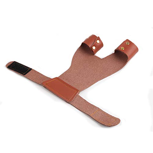 image for Xilang Archery Hand Guard Protector Leather Shooting Glove Black for L