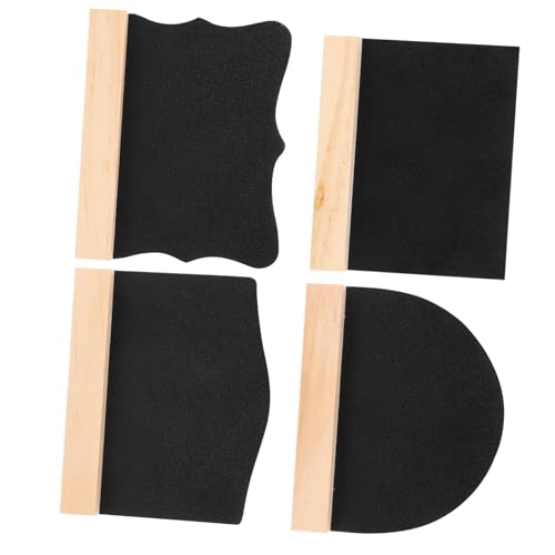 FOYTOKI 4pcs Double Sided Blackboard Decorative Message Board for Home Office Chalkboard with Arch Half Lace Base Easy to Clean Reusable