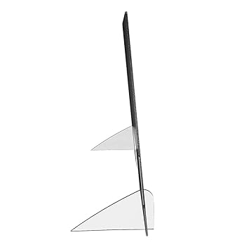Milaan Sneeze Guard Acrylic Protecive Barrier Tabletop Checkout Shield right-angled triangle base