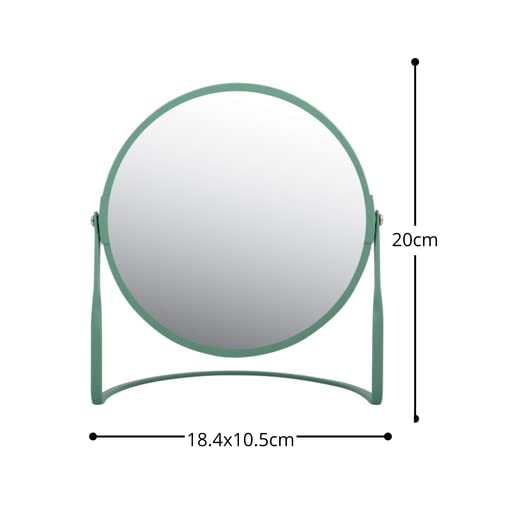 Spirella Collection Akira Standing Mirror for Vanity or Bathroom 18.4 x 10.5 x 18.4 (Reversible: 100% and x5 Magnification) - Image 3