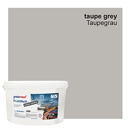 Preismaxx Profiweiß urban colors, bunte Wandfarbe, grau, taupegrau, taupe...