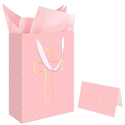 Woric Pink Baptism Gift Bag