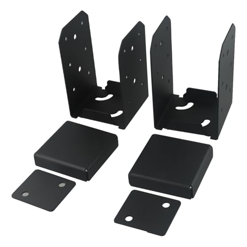 Fauhapyway Base de hormigón galvanizada para postes de 4 x 4 pulgadas, soporte de cubierta, pérgolas, pabellones, vallas, cenadores, buzones de correo, barandillas de porche