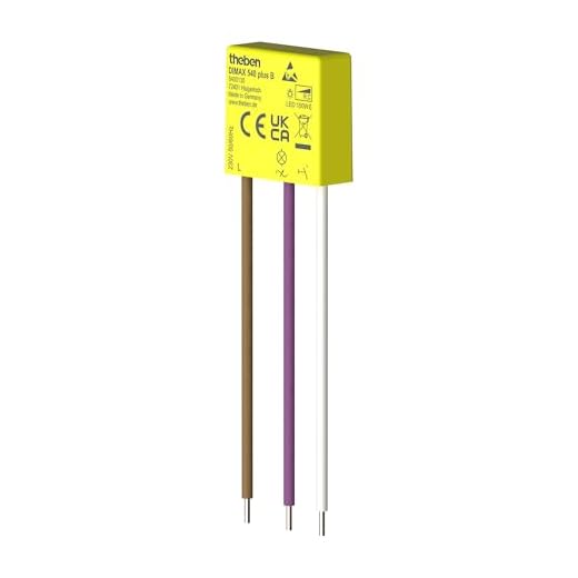 Theben 5400130 DIMAX 540 plus B - Mini Unterputz-Dimmer I benötigt keinen Neutralleiter I 100 m Kabellänge I Memory Funktion I Altbau, Nachrüstung und Renovierung I Einstellbare Mindesthelligkeit