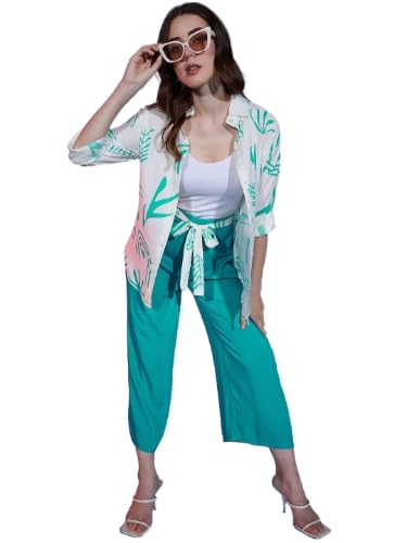 cupidvibe Women Floral Print Rayon Fabric Top & Bottom Set | Co-ord Set for Women | Shirt & Pant Set | Western and Latest Fashion | Casual Co-ord Set |-picture-10