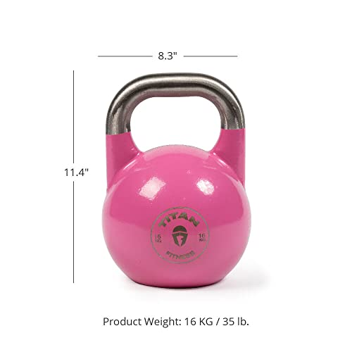 Titan Fitness 16 Kg Competition Kettlebell, Single Piece Casting, Kg Markings, Full Body Workout #TOP1