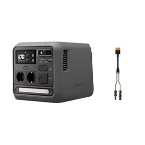 DJI Power 1000 Mini tragbare Powerstation, MC4 Solarladekabel, 1008-Wh-LFP-Akku, kompakte Größe, maximale Ausgangsleistung 1000 W, integriertes MPPT-Modul, Outdoor-Generator für Camping, Wohnmobile