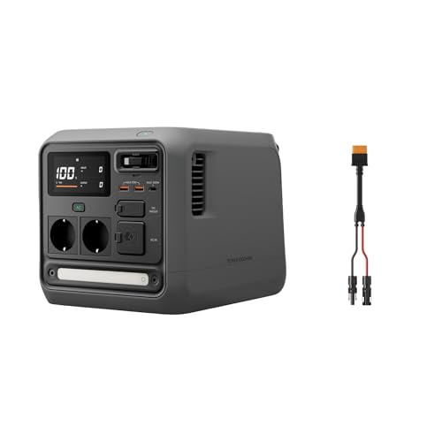 DJI Power 1000 Mini tragbare Powerstation, 1008-Wh-LFP-Akku, kompakte Größe, maximale Ausgangsleistung 1000 W, MC4 Solarladekabel, integriertes MPPT-Modul, Outdoor-Generator für Camping, Wohnmobile