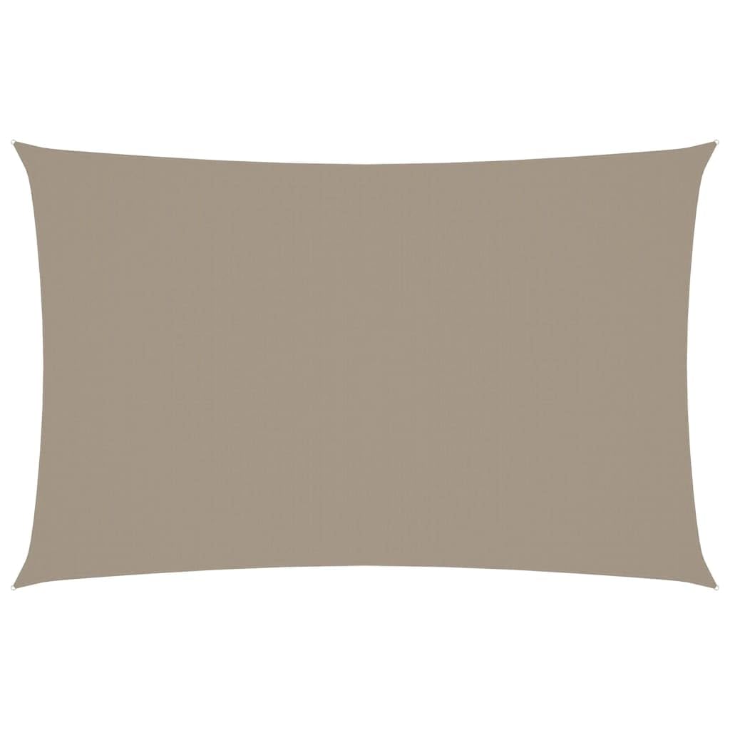 vidaXL Sonnensegel Wasserfest Sonnenschutz Windschutz Sonnendach UV Schutz Garten Terrasse Balkon Oxford-Gewebe Rechteckig 4x7m Taupe