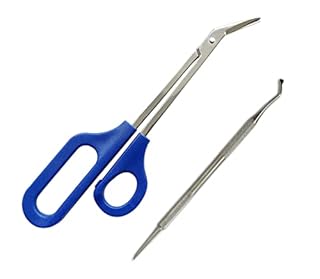 Long Handle Toenail Scissors for Adult Seniors & Easy Reach Long Handled Clipper for Thick Toe Nail with Ingrown Toenail File