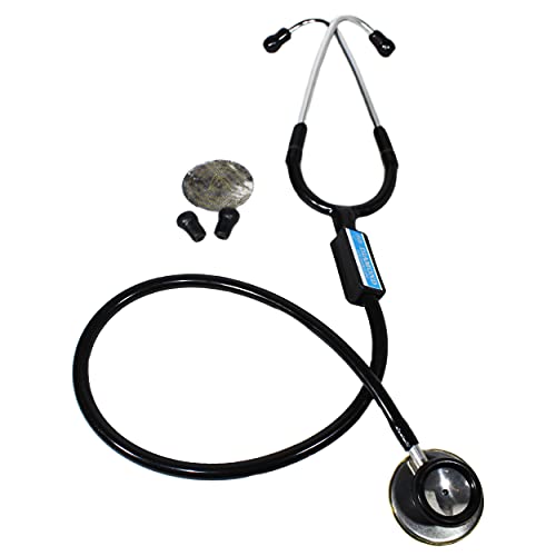 Image of Acoustic Stethoscope | Lightweight Aluminium Chest Piece with Flexible Jointless Tube & Soft Sealing Ear Knobs for Doctors and Medical Students (Diamond)