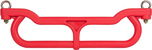 Swing Set Stuff Children's Combo Trapeze Ring with SSS Logo Sticker, Red