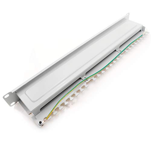 1aTTack.de 367468 Patch panel CAT6a 24 port white distribution panel LSA+ connection technology network distribution, RJ45 - Image 4
