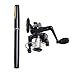Gcroet Pen Fishing Rod with Reel Mini Pole Rotating Fishing Wheel for Outdoor Fishing Accessories Black 2PCS...