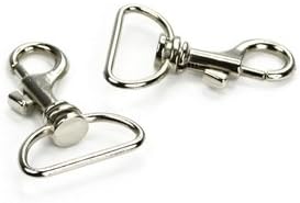 Cosmos 1” Silver Color 20 pcs Metal Swivel Eye Snap Hook with Cosmos Fastening Strap