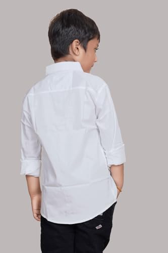 Image of Boys Solid Casual Shirt in Cotton Fabric