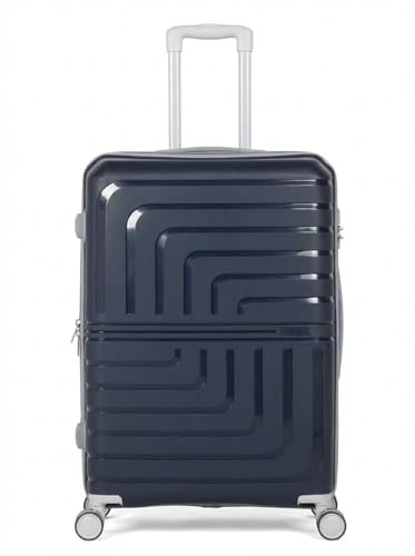 Image of Pro 8 Wheels Set of 2 (Cabin + Medium) Trolley Bags, Hard Case Polypropylene, 360º Wheeling Luggage for Men & Women, Suitcase for Travel, Trolley Bags for Travel (Dark Blue)