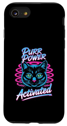 �t�@�j�[ Purr Power Activated Cat Say Women Men �X�}�z�P�[�X iPhone SE (2020) / 7 / 8 �p