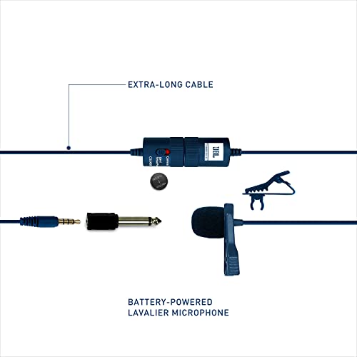 Jbl Commercial Cslm20B Blue Edition Battery Powered Lavalier Microphone