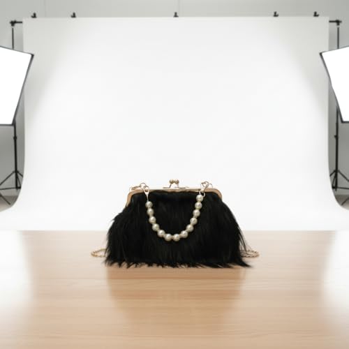 Image of Feather Purse Clutch For Women Ostrich Feather Handbag Shoulder Crossbody Evening Bag | Feather Purse