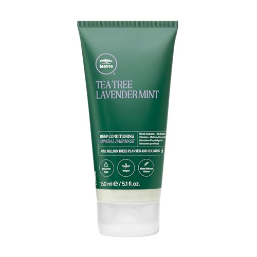 Tea Tree Lavender Mint Deep Conditioning Mineral Hair Mask, Hydrates + Strengthens, For Coarse + Dry Hair