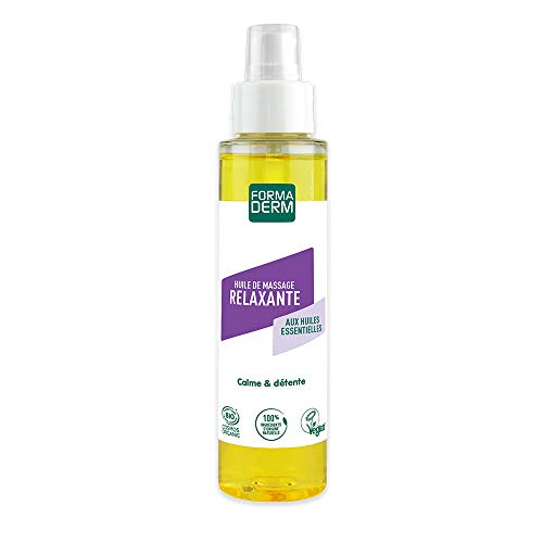 Formaderm - Huile de Massage Relaxante aux Actifs Naturels - Huile de Massage Bio et Vegan 100% Naturelle - Utilisée par les kinésithérapeutes - Fabrication française - Flacon pompe 100ml Cover