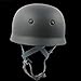 World War II German M38 Paratrooper Pull-Down Steel Helmet Original Replica with The Cowhide Lining and Chin Belt for Protection and Safety as Well as Movie Props. (Grey)