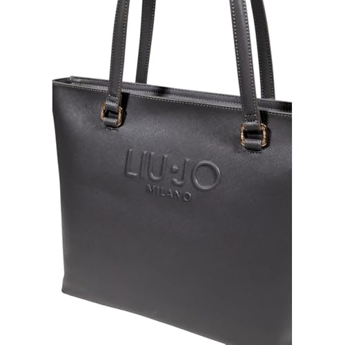 Sac à épaule Liu Jo Halona en version anthracite grand format cabas