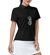 V VALANCH Women's Golf Polo Shirts Short Sleeve Lady Tennis Apparel Lightweight Printed Polo Shirt