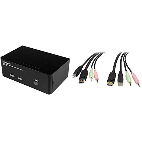 Image of StarTech.com 2-Port DisplayPort KVM Switch & 4 in 1 DisplayPort KVM Switch Cable