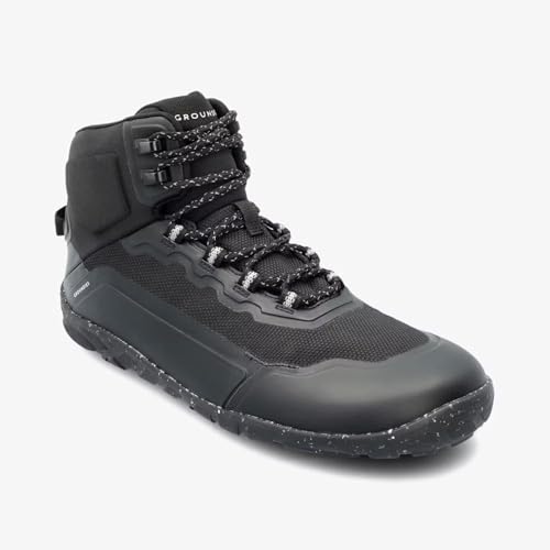 Image of GROUNDIES All Terrain High 2.0 Men's Barefoot Boots - Durable, Waterproof Hiking Footwear for Outdoor Adventures and Urban Style