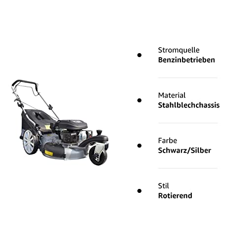 Foto von GÜDE 95376 Rasenmäher Big Wheeler Trike 515 D 4in1 Rasenmäher (6-fache Schnitthöhenverstellung, Schnittbreite 508 mm) silber schwarz