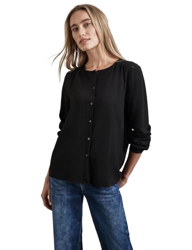 Chemisier structuré avec Broderie Femme Haut Tendance Manches Longues Chic