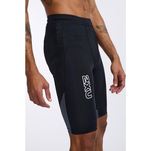 2XU Men's Light Speed React Compression Shorts (US, Alpha, Medium, Regular, Regular, Black3