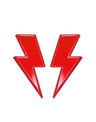 Pendientes Rayo Mujer de Acero y Metacrilato Efecto Espejo (Rojo)