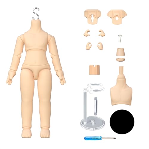 YMY New OB11 Normal Size GSC 1/12 BJD Doll Body - Joint Movable Doll Model Action Figure（Normal White-4.2 in）