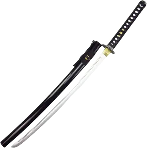 Muderu 木刀 居合練習刀 日本式木刀 模造刀 全長103cm 鞘付き竹製 和風 剣道剣術 初心者 素振り用 耐久性 未開刃 伝統的な工芸 持ち運び 個人コレクション 抜刀 納刀 合金ガントレット 筋トレ アニメグッズ トレーニング用 贈り物 (C)