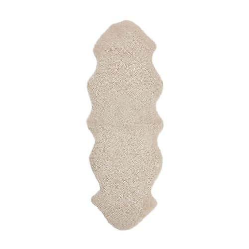 Nordic Sheep Lammfell Teppich Kurzhaar 170x60 cm | Lammfell Echt kann auf dem Sofa oder Bett verwendet Werden und ist Atmungsaktiv & Wärmeregulierend...