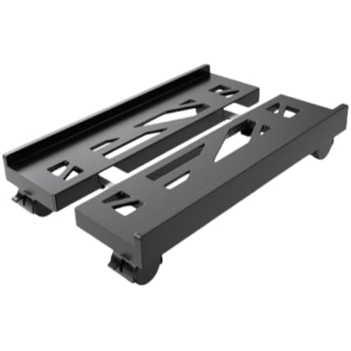 Bivoyud CPUスタンド キャスター付き台車 PCワゴン デスト下PCスタンド 幅調整可能 落下防止 移動便利 PCカート CPUホルダー パソコンサーバーラック スクトップ用 足元収納 オフィス・自宅・会社用 サイズ40cm*22cm-30cm*9