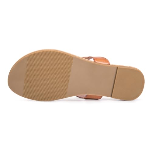 Image of LM Women's Thong Sandals T-Strap Sandals Slip On Flat Sandals Flip Flop Casual Summer Slide Sandals