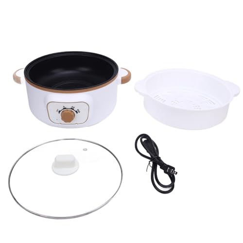 Fyearfly Olla eléctrica multifuncional de 3,6 L, 800 W, antiadherente, con cesta de vapor, versátil para cocinar, guisar, cocinar al vapor Fyearfly Olla eléctrica multifuncional de 3,6 L, 800 W, antiadherente, con cesta de vapor, versátil para cocinar, guisar, cocinar al vapor