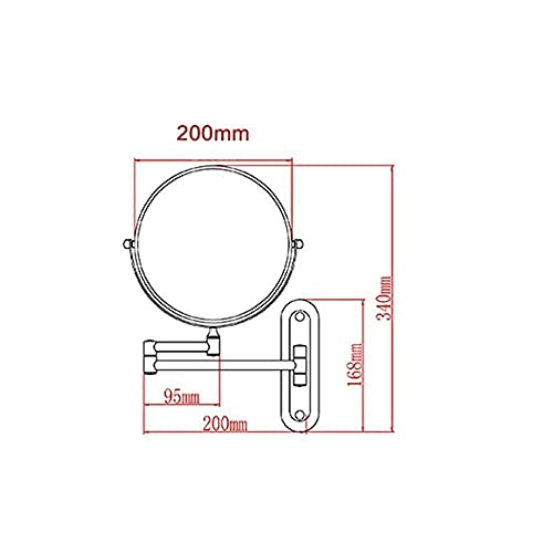 Miroir de maquillage mural moderne FIDEMM miroir de courtoisie 8 pouces