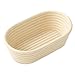 Saint Germain Bakery Premium Round Bread Banneton Basket with Liner - Perfect Brotform Proofing Basket for Making Beautiful Bread (10 inch Oval)