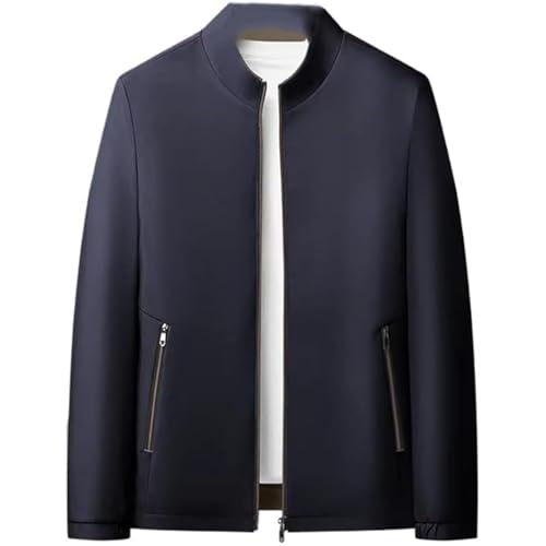 Separatelypm Jacket, Men's Standing Collar Zipper Casual Jacket, Business Long Sleeve Slim Jackets