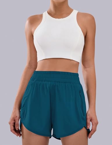 Image of BMJL Women's Athletic Shorts Running Workout Shorts Gym High Waisted Summer Short with Waistband Pocket