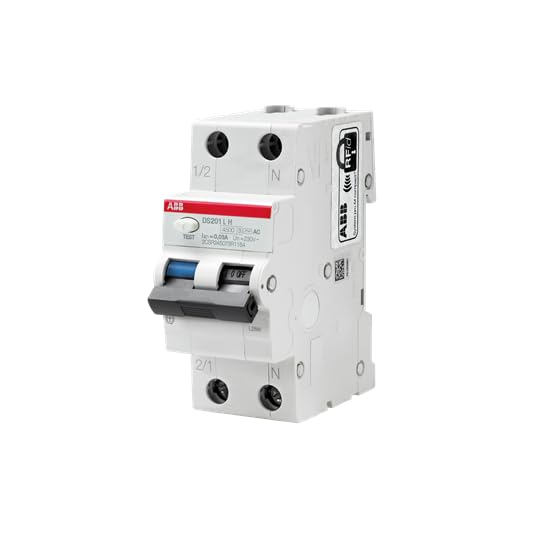 ABB DS201 LH Interruttore Differenziale Magnetotermico 4,5KA 1P+N 30ma 2 moduli classe AC (DS201LHC6AC30 32A (EX DS91LC32AC30))