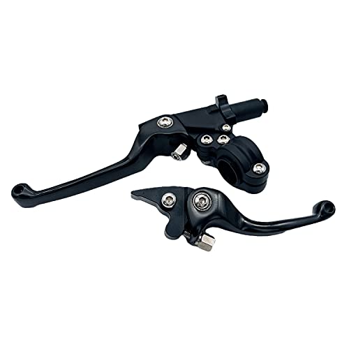 D1M 7/8 Levers - Clutch Brake Lever Assembly Universal Drum Handle Wheel Roller Adjustment Unbreakable Short Cnc Compatible With Motorcycle Street Mini Pit Dirt Bike Motor Motocross Atv(Black) #TOP6