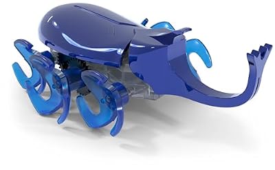HEX BOTS Robotic Rhino Beetle, Autonomous Mechanic Insect Toys for Kids, Adjustable Robotic Rhino Beetle Figure, Robot Toys for Boys & Girls Ages 4 & Up, Blue | Ya disponible en tu tienda friki favorita! En mundofriki.es!