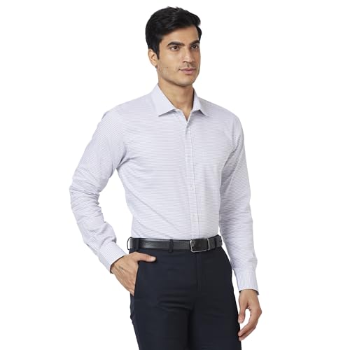 Image of Park Avenue Men's Pure Cotton Checks Pattern Slim Fit Semi Cutaway Collar Full Sleeve Formal Shirt