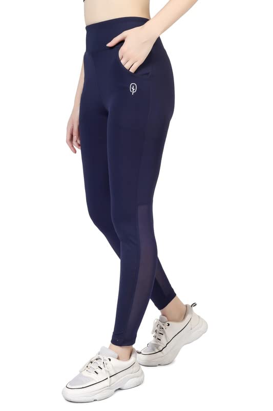 blueficus Gym Wear Mesh Leggings Workout Pants with Side Pockets Stretchable Tights Highwaist Sports Fitness Yoga Track Pants for Women & Girls-picture-35